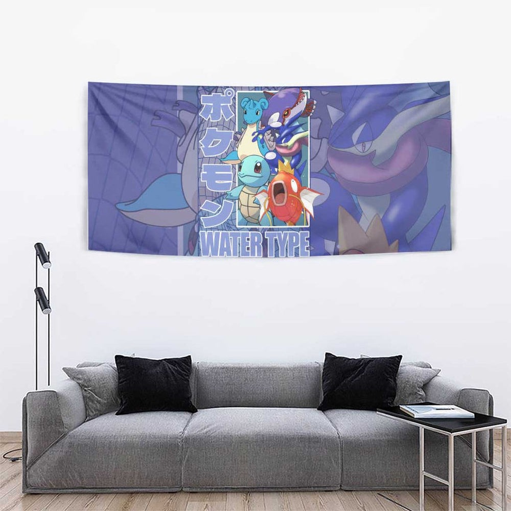 Water Type Poke Tapestry Japan Anime Style TS04 Water Type Poke Tapestry Japan Anime Style TS04