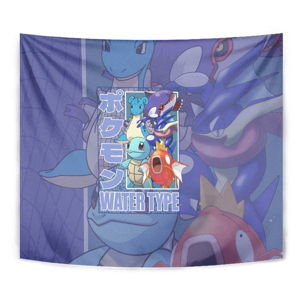 Water Type Poke Tapestry Japan Anime Style TS04 Water Type Poke Tapestry Japan Anime Style TS04