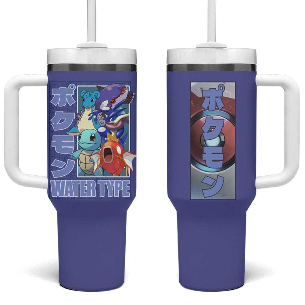 Water Type Poke Tumbler With Handle Japan Anime Style TS04 Water Type Poke Tumbler With Handle Japan Anime Style TS04