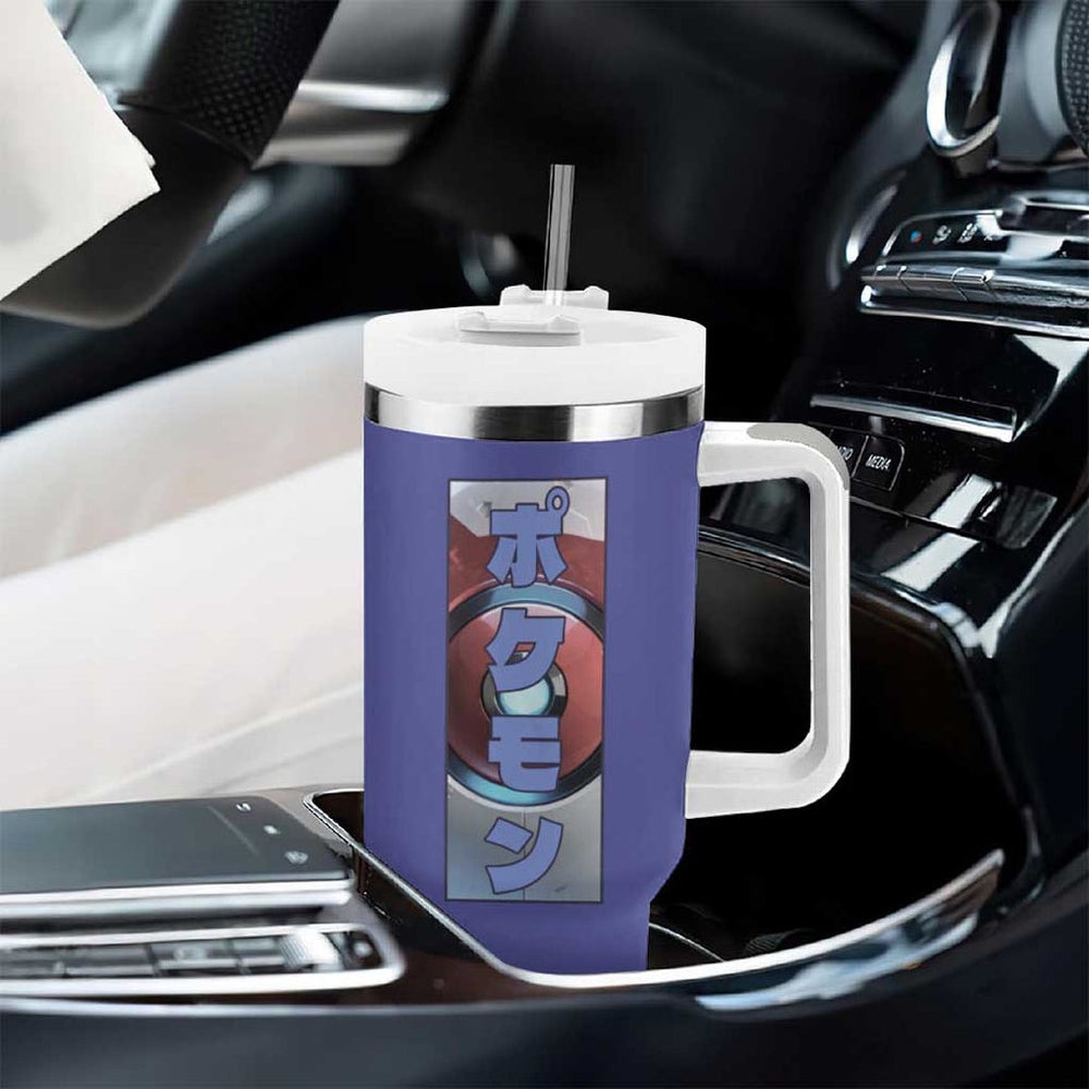 Water Type Poke Tumbler With Handle Japan Anime Style TS04 Water Type Poke Tumbler With Handle Japan Anime Style TS04