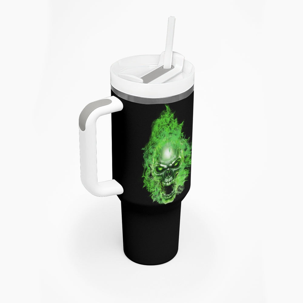 When I Was Born Skull Tumbler With Handle TS04 When I Was Born Skull Tumbler With Handle TS04