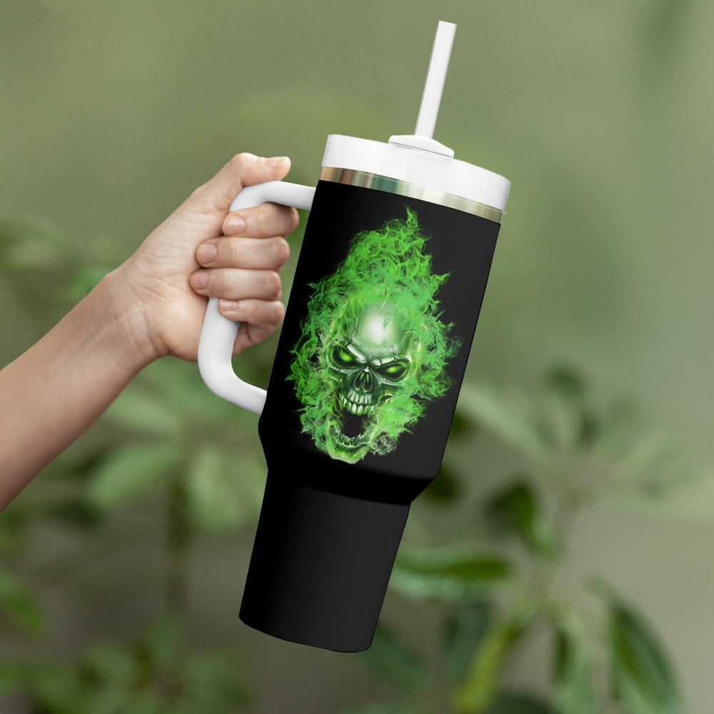 When I Was Born Skull Tumbler With Handle TS04 When I Was Born Skull Tumbler With Handle TS04