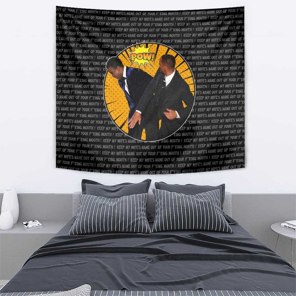 Will Smith Slaps Chris Rock Meme Tumbler With Handle Funny Meme Art Style TS04 Will Smith Slaps Chris Rock Meme Tumbler With Handle Funny Meme Art Style TS04