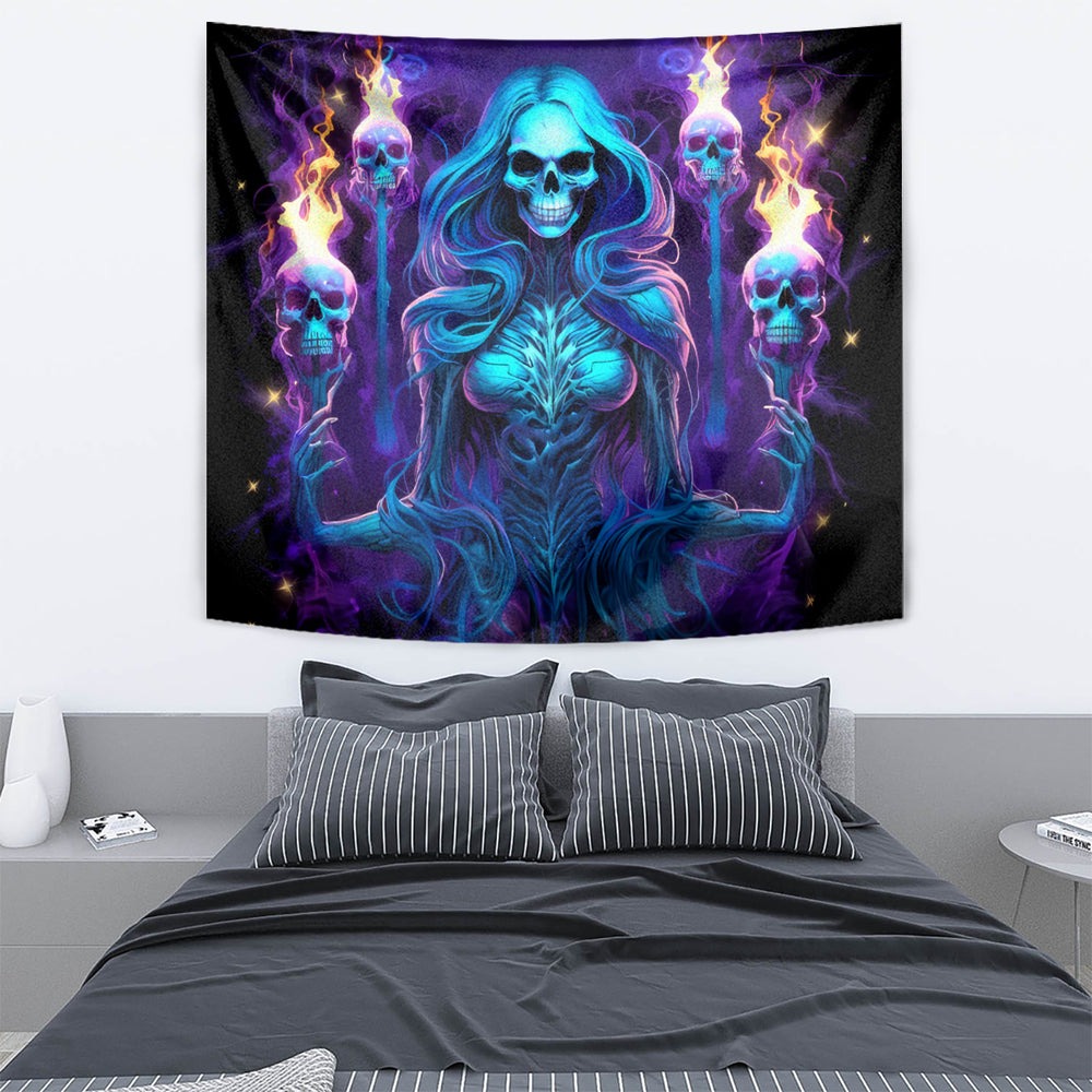Witch Skull Tapestry Wake Up Beasuty I't Time To Beast DT01 Witch Skull Tapestry Wake Up Beasuty I't Time To Beast DT01