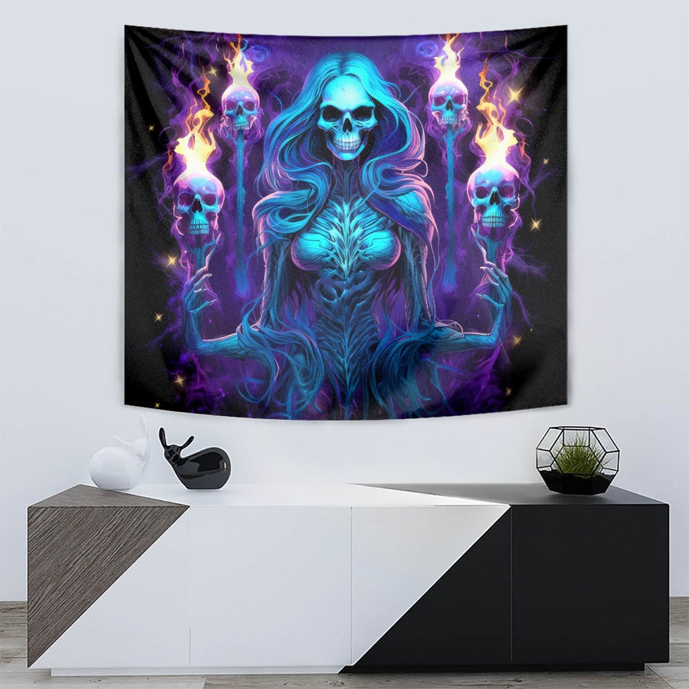 Witch Skull Tapestry Wake Up Beasuty I't Time To Beast DT01 Witch Skull Tapestry Wake Up Beasuty I't Time To Beast DT01