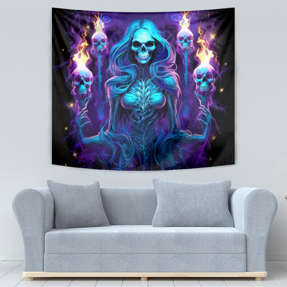 Witch Skull Tapestry Wake Up Beasuty I't Time To Beast DT01 Witch Skull Tapestry Wake Up Beasuty I't Time To Beast DT01