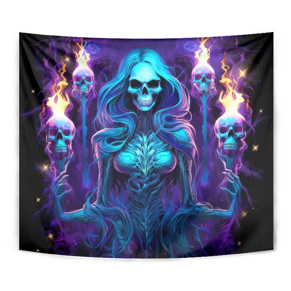 Witch Skull Tapestry Wake Up Beasuty I't Time To Beast DT01 Witch Skull Tapestry Wake Up Beasuty I't Time To Beast DT01