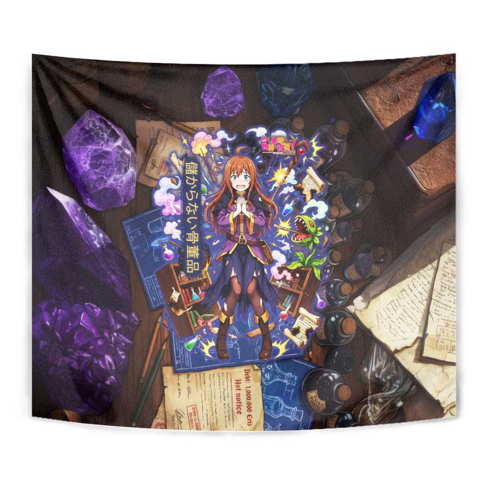 Wiz Magic Shop Tapestry Alchemical Fantasy Blueprint Style TS04 Wiz Magic Shop Tapestry Alchemical Fantasy Blueprint Style TS04