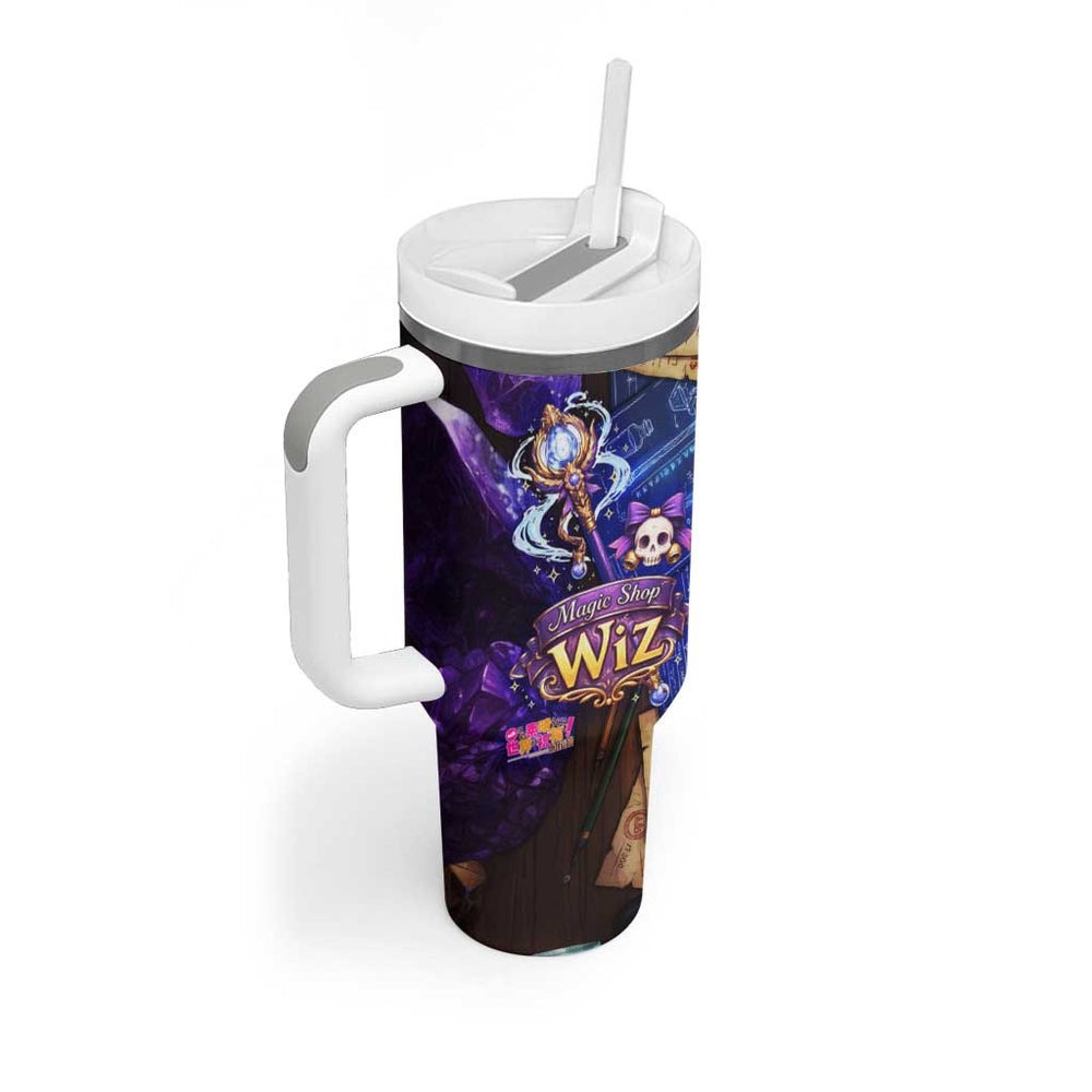 Wiz Magic Shop Tumbler With Handle Alchemical Fantasy Blueprint Style TS04