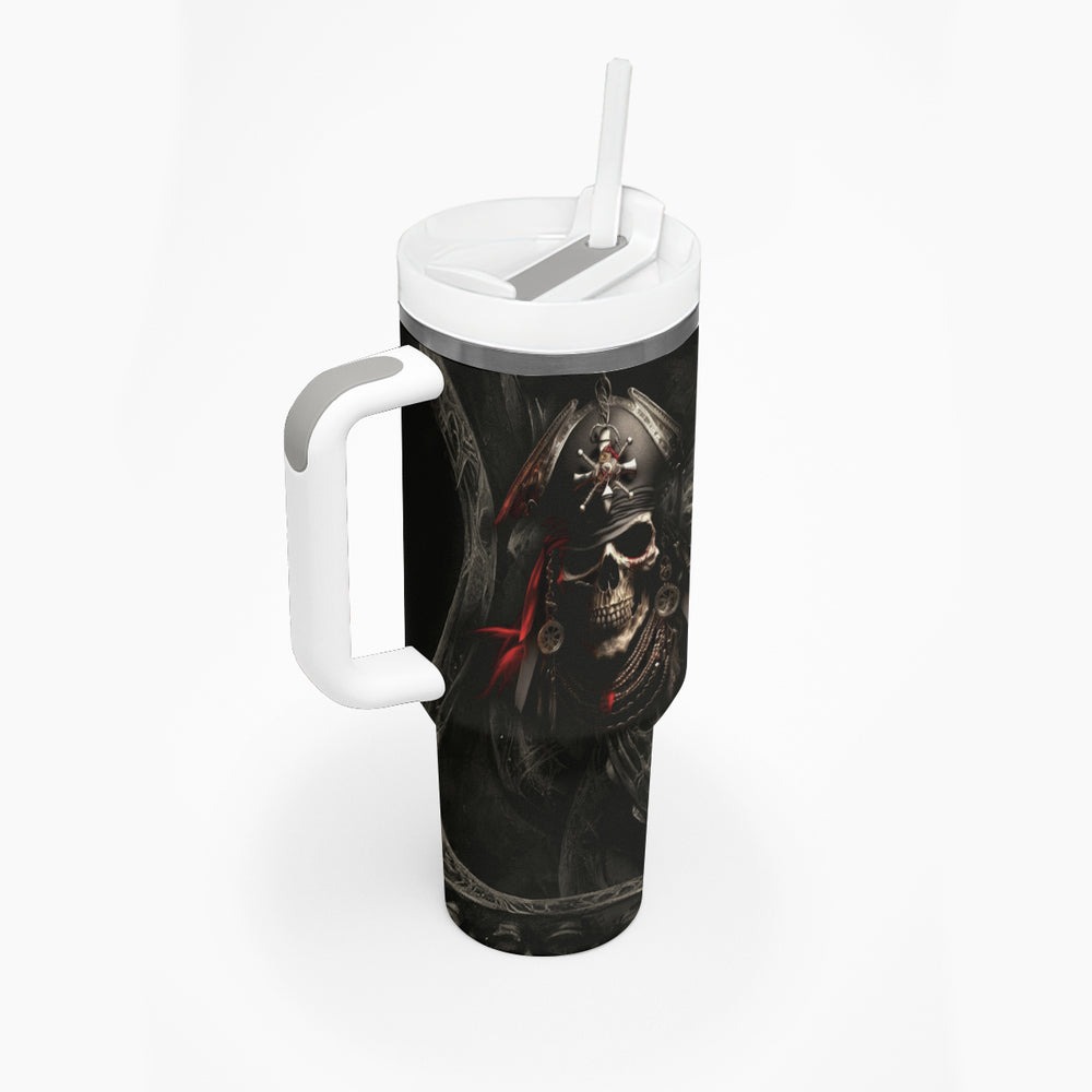 Work Like A Captain Play Like A Pirate Tumbler With Handle TS04