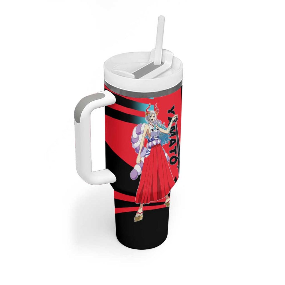 Yamato from One Piece Tumbler With Handle with Fierce Samurai Armor and Dynamic Action Pose Design TS04