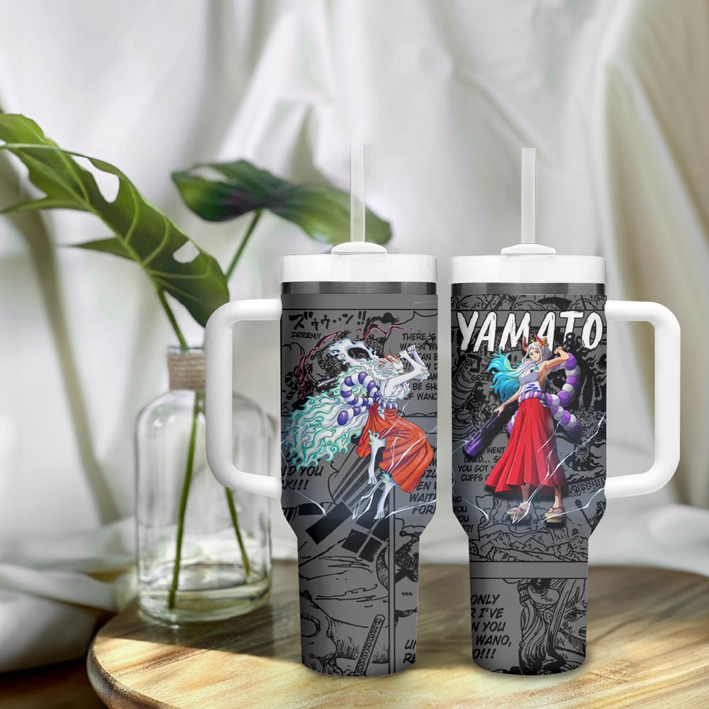 Yamato - One Piece Tumbler With Handle Anime Mix Manga Style TS04 Yamato - One Piece Tumbler With Handle Anime Mix Manga Style TS04