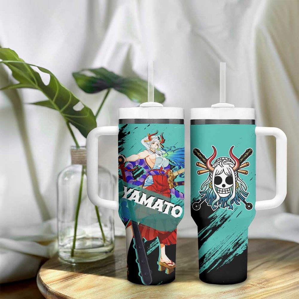 Yamato - One Piece Tumbler With Handle Anime Mix Manga Style TS04 Yamato - One Piece Tumbler With Handle Anime Mix Manga Style TS04