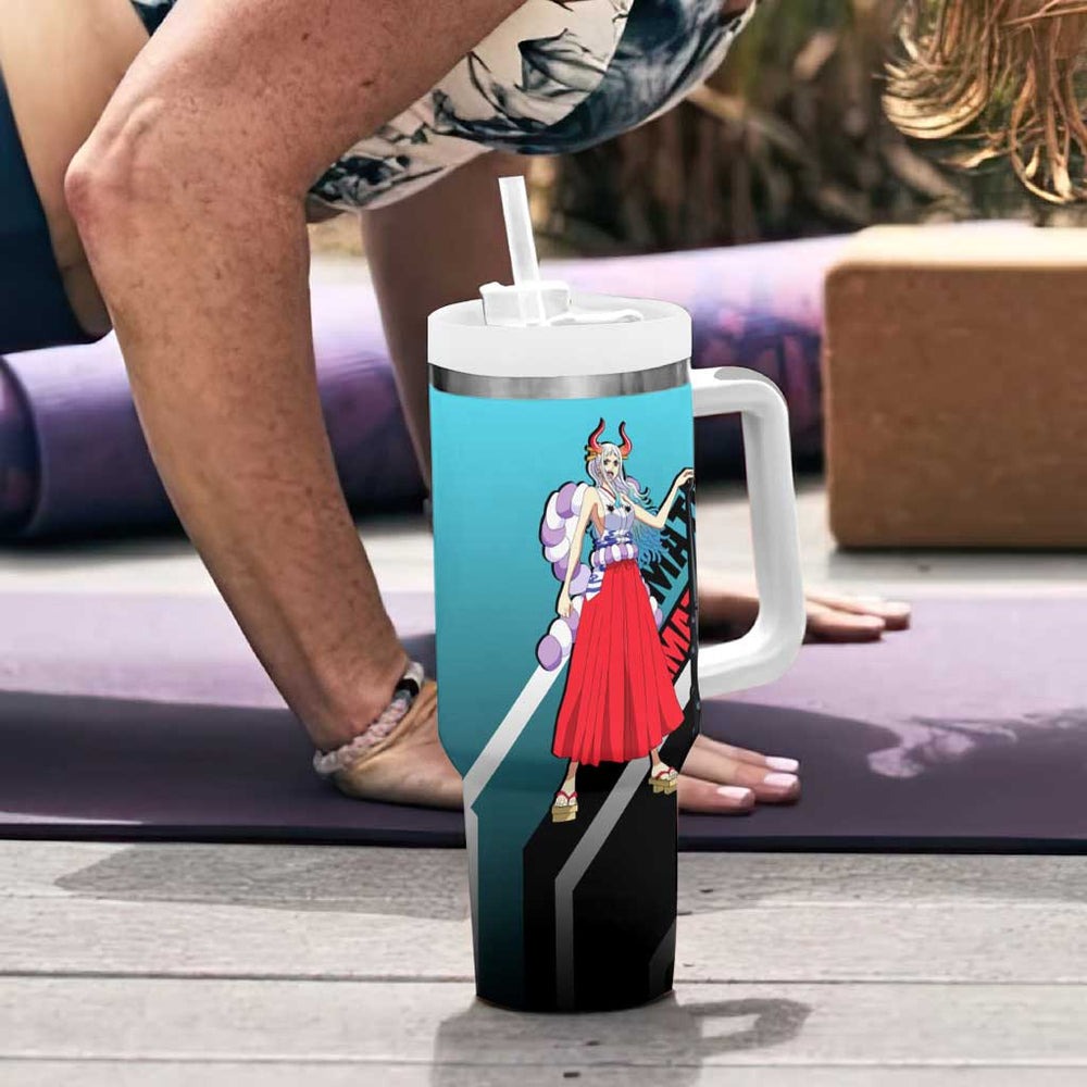 Yamato - One Piece Tumbler With Handle Anime Mix Manga Style TS04 Yamato - One Piece Tumbler With Handle Anime Mix Manga Style TS04
