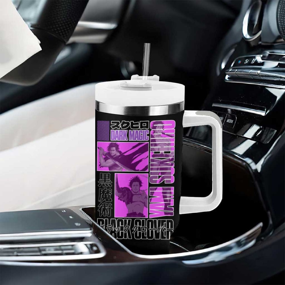 Yami Sukehiro - Black Clover Tumbler With Handle Anime Style TS04 Yami Sukehiro - Black Clover Tumbler With Handle Anime Style TS04