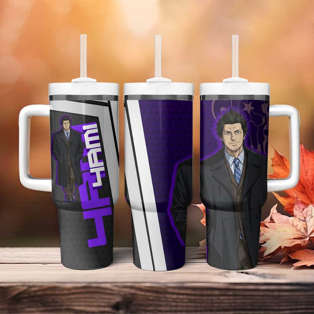 Yami Sukehiro Tumbler With Handle Dark Anime Graphic Style TS04 Yami Sukehiro Tumbler With Handle Dark Anime Graphic Style TS04