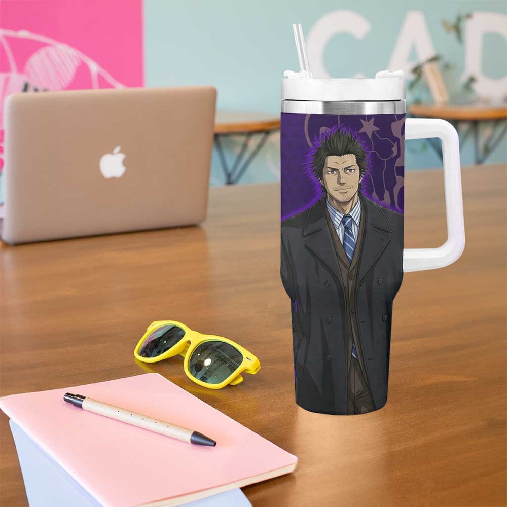 Yami Sukehiro Tumbler With Handle Dark Anime Graphic Style TS04 Yami Sukehiro Tumbler With Handle Dark Anime Graphic Style TS04