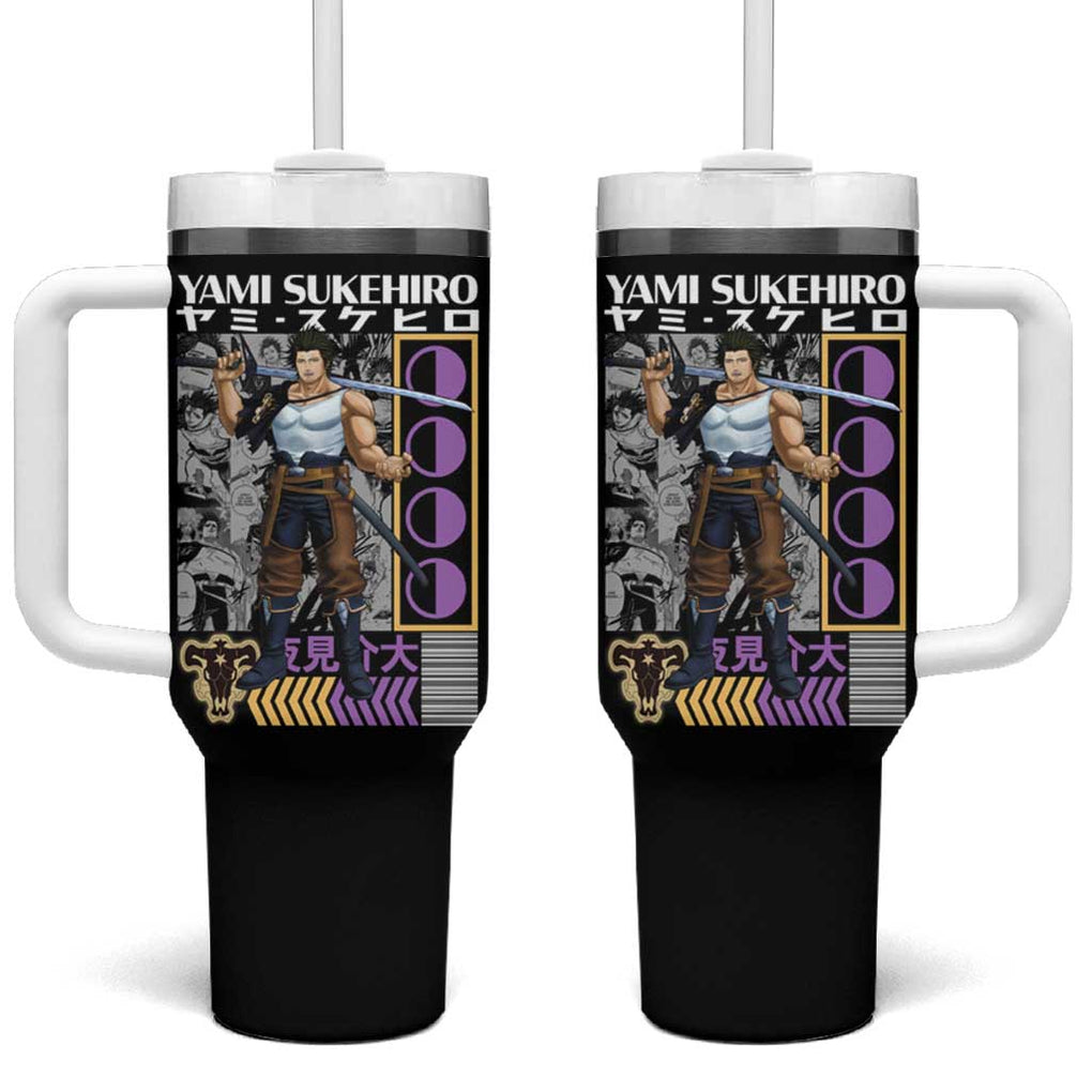 Yami Sukehiro V2 Black Clover Tumbler With Handle Anime Style TS04