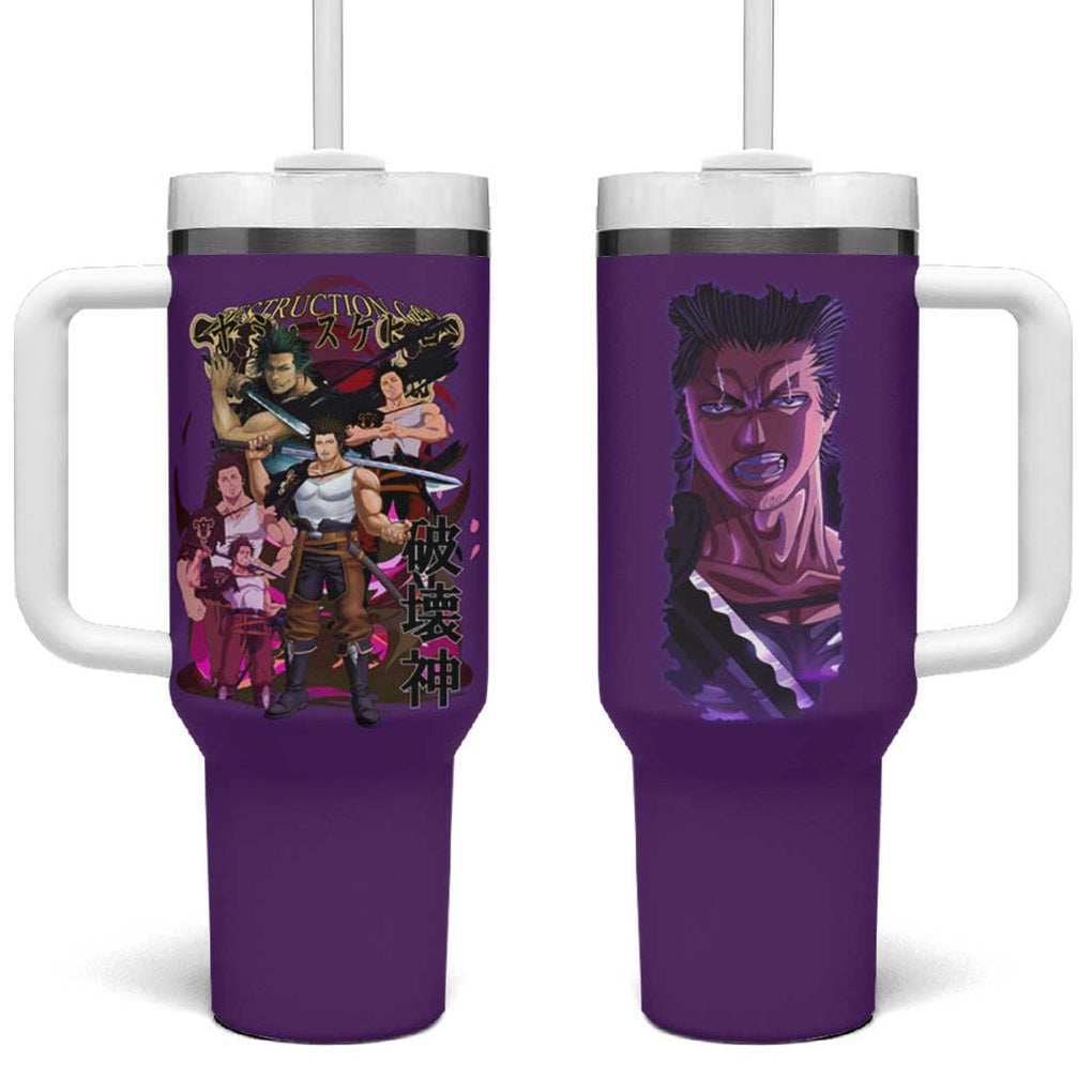 Yami Sukehiro V4 Black Clover Tumbler With Handle Japan Anime Style TS04