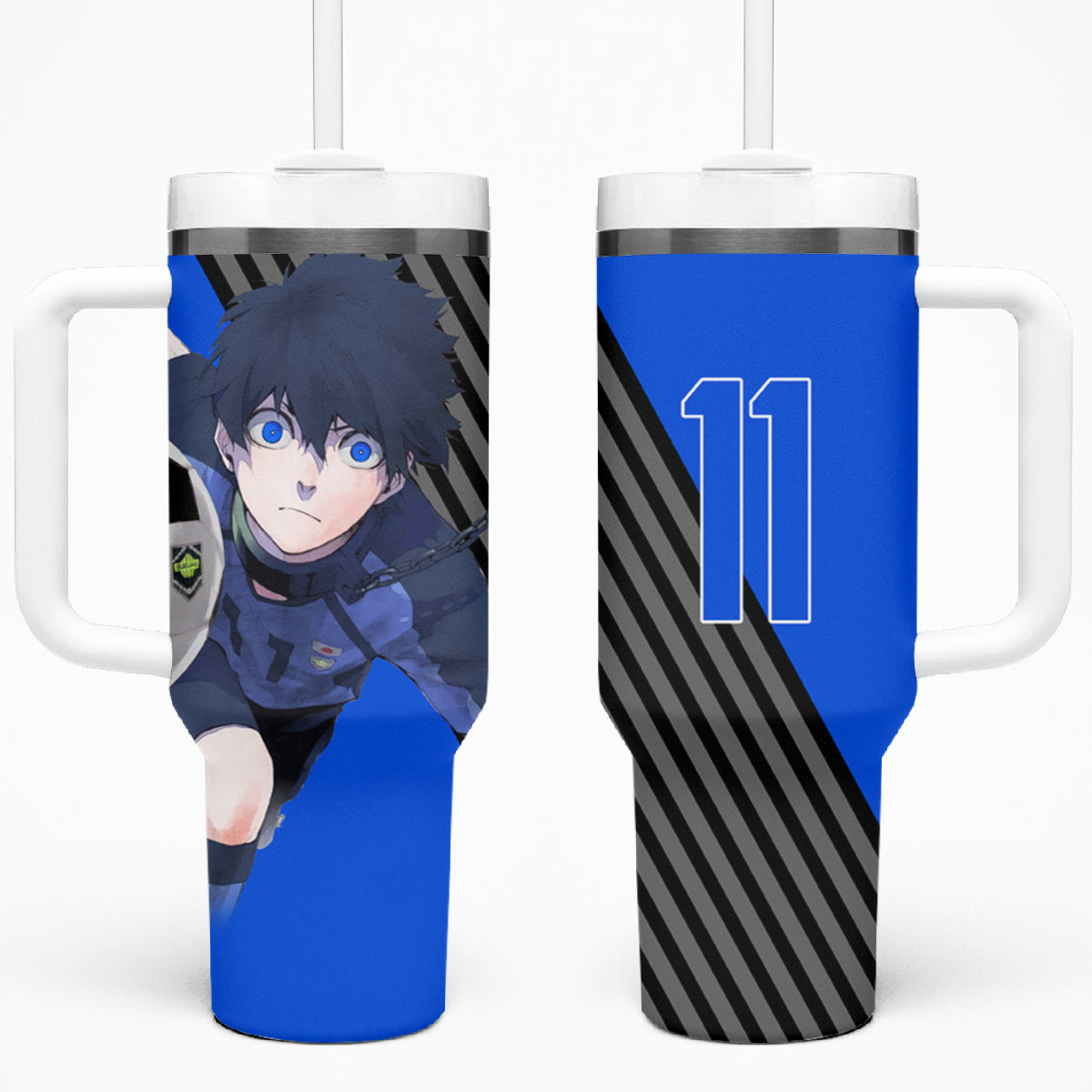 Yoichi Isagi Blue Lock Tumbler With Handle Anime Style TS04