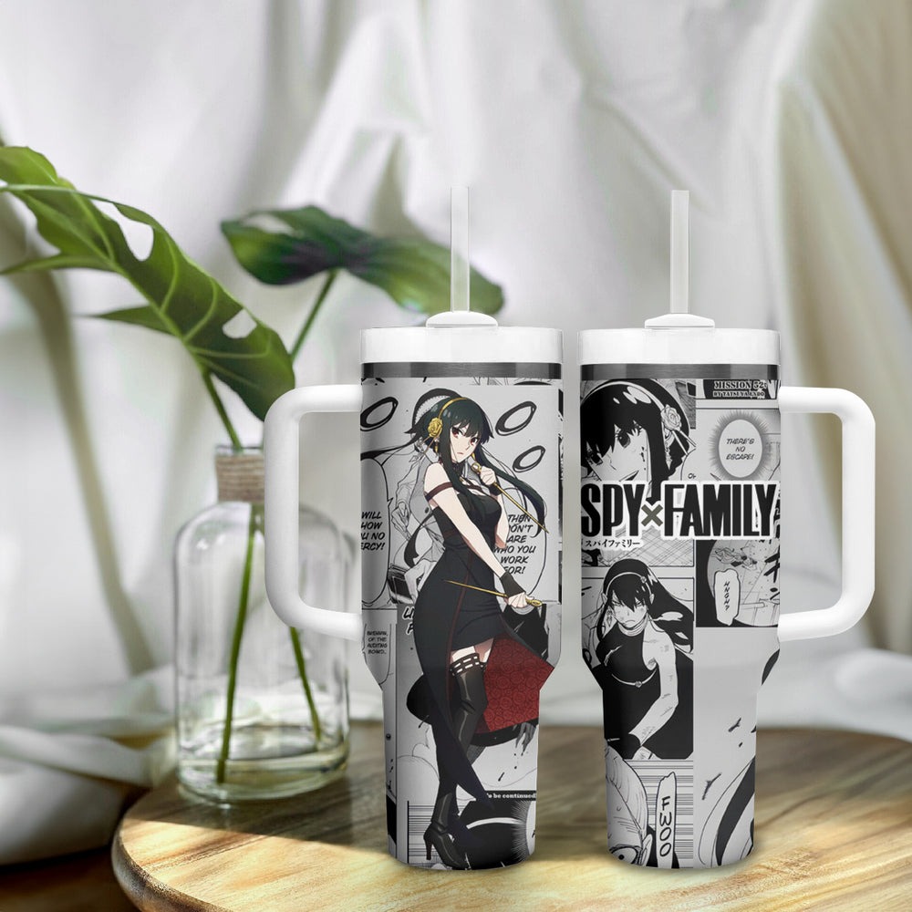 Yor Forger Spy X Family Tumbler With Handle Manga Mix Anime Style TS04 Yor Forger Spy X Family Tumbler With Handle Manga Mix Anime Style TS04