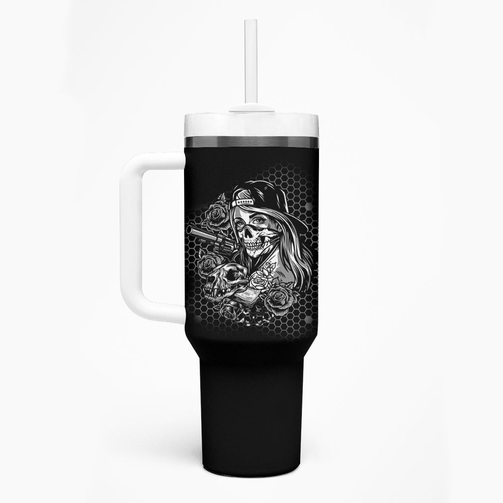 You Couldn't Handle Me B & W Tumbler With Handle TS04