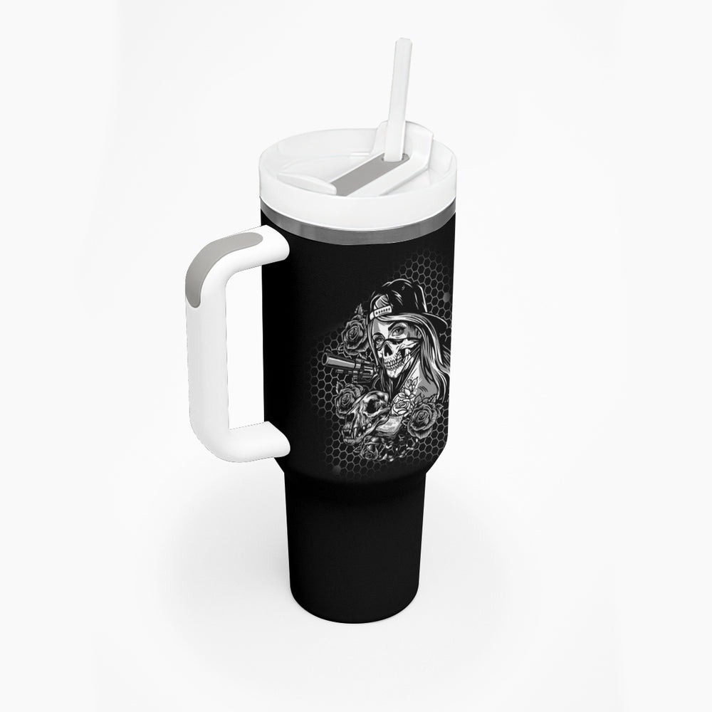 You Couldn't Handle Me B & W Tumbler With Handle TS04