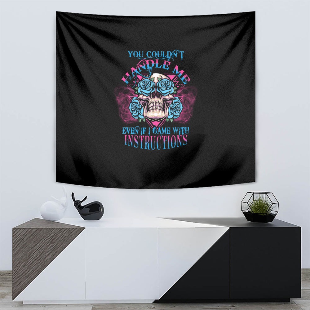 You Couldn't Handle Me Triangle Skull Tumbler With Handle TS04 You Couldn't Handle Me Triangle Skull Tumbler With Handle TS04