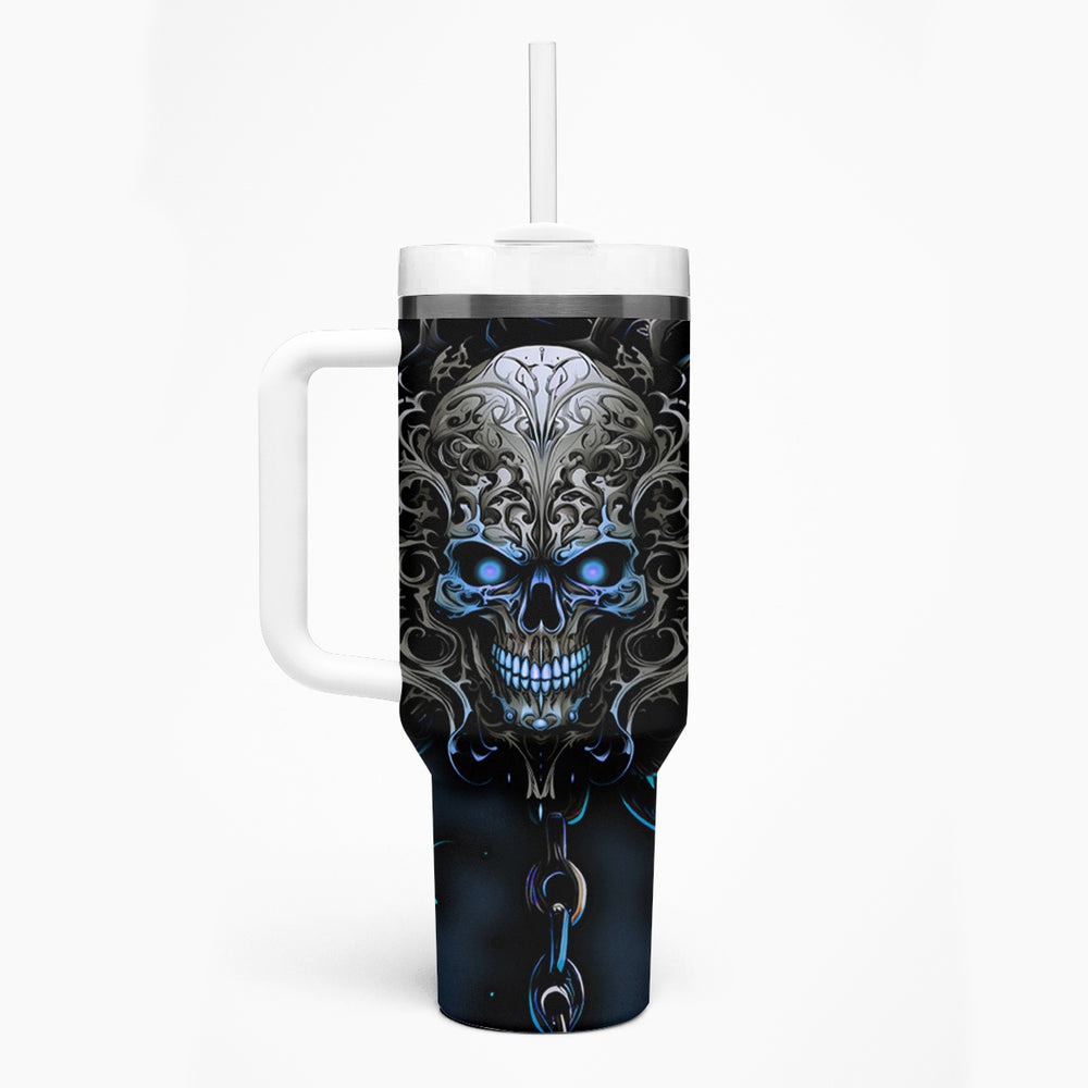 You Inspire My Inner Serial K Skull Rose Tumbler With Handle TS04 You Inspire My Inner Serial K Skull Rose Tumbler With Handle TS04