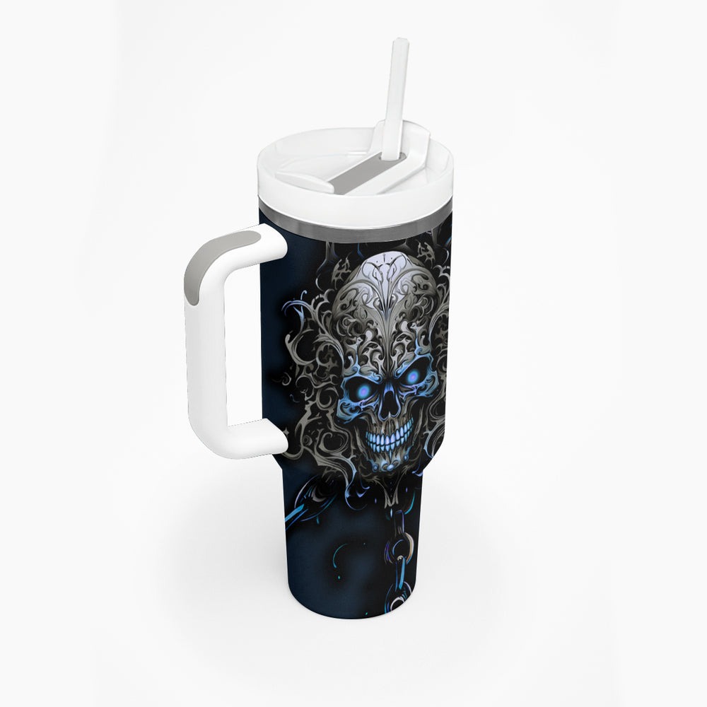 You Inspire My Inner Serial K Skull Rose Tumbler With Handle TS04 You Inspire My Inner Serial K Skull Rose Tumbler With Handle TS04