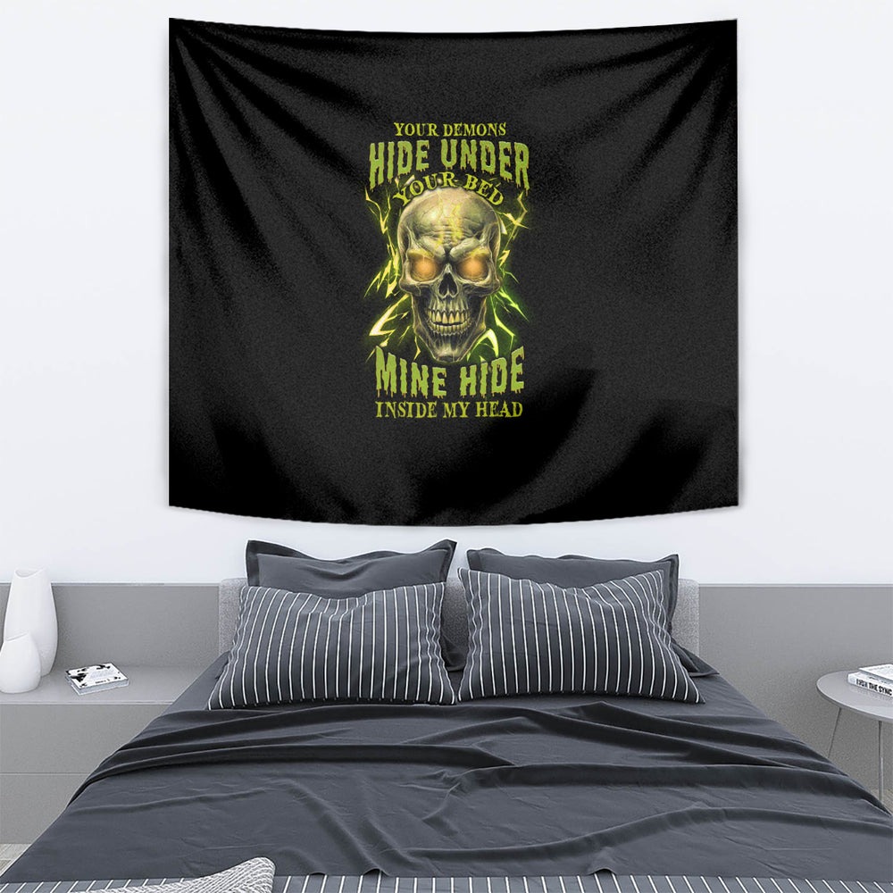 Your Demons Hide Under Your Bed Tumbler With Handle TS04 Your Demons Hide Under Your Bed Tumbler With Handle TS04