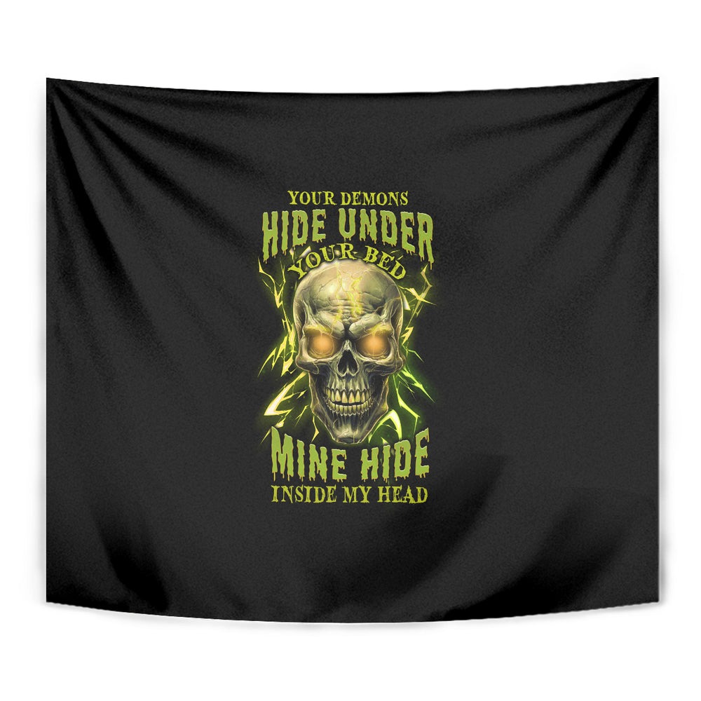 Your Demons Hide Under Your Bed Tumbler With Handle TS04 Your Demons Hide Under Your Bed Tumbler With Handle TS04