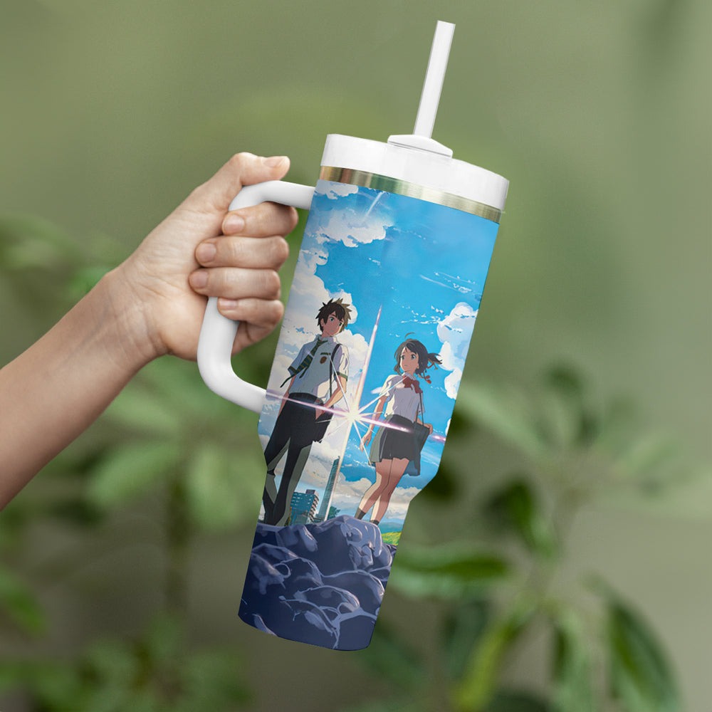 Your Name Hoodie Kimi no Na wa Tumbler With Handle Anime Style TS04 Your Name Hoodie Kimi no Na wa Tumbler With Handle Anime Style TS04