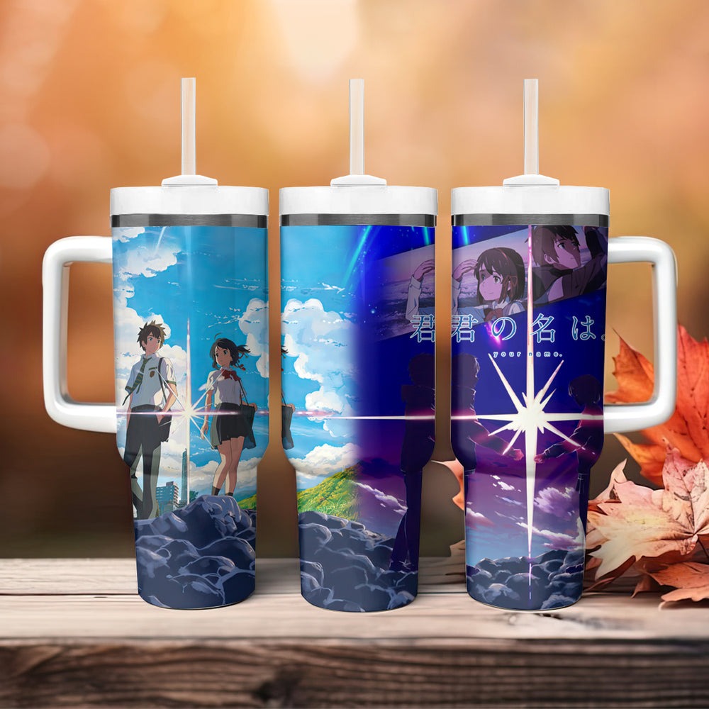 Your Name Hoodie Kimi no Na wa Tumbler With Handle Anime Style TS04 Your Name Hoodie Kimi no Na wa Tumbler With Handle Anime Style TS04