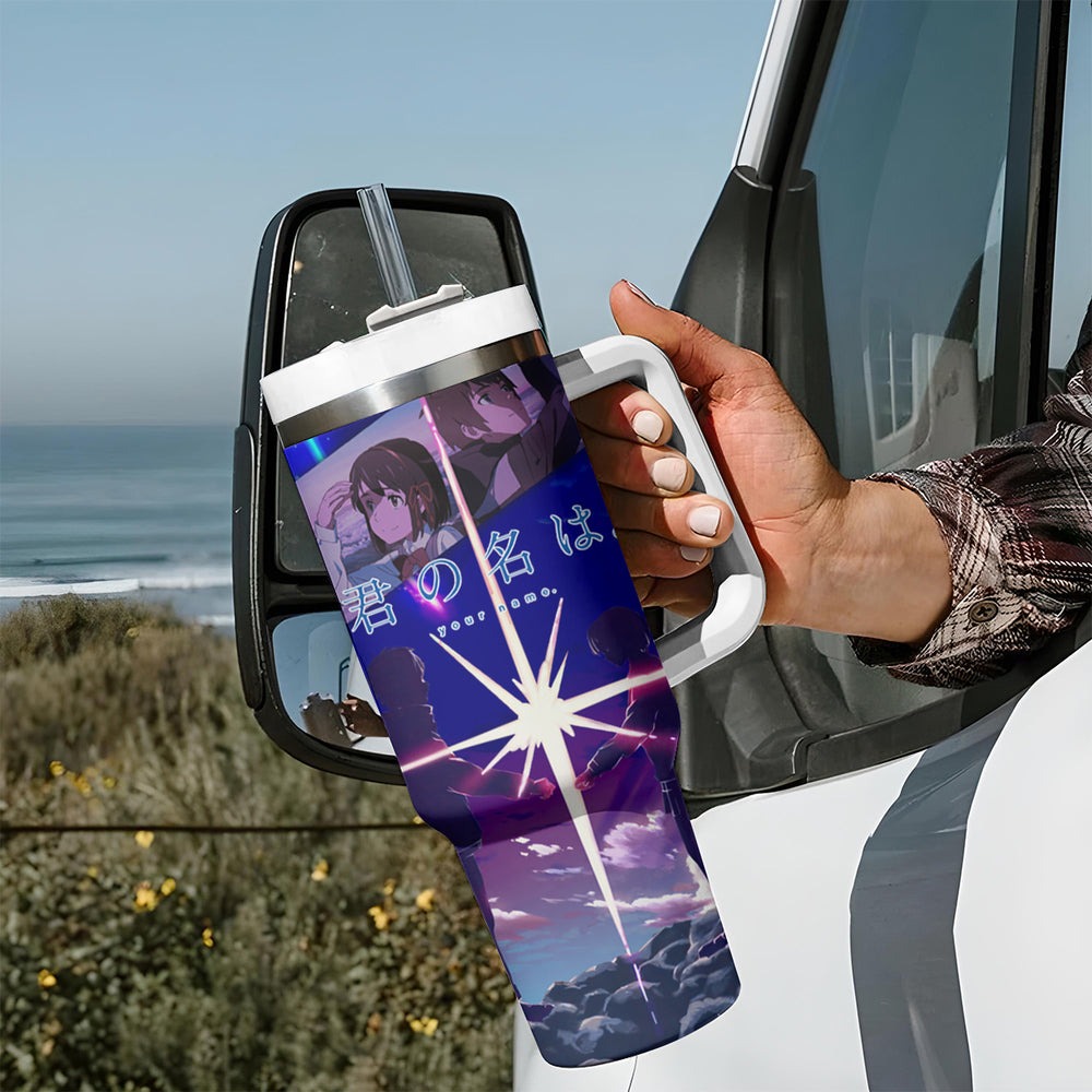 Your Name Hoodie Kimi no Na wa Tumbler With Handle Anime Style TS04 Your Name Hoodie Kimi no Na wa Tumbler With Handle Anime Style TS04