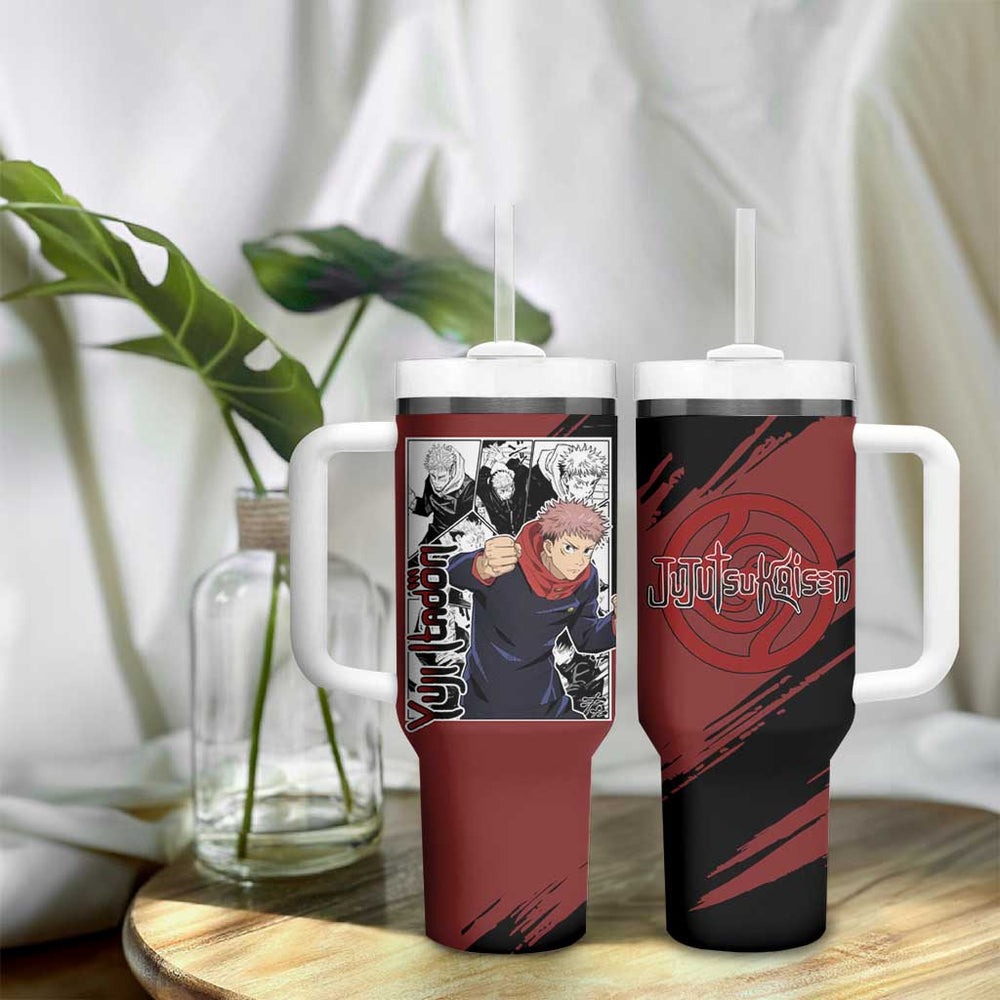 Yuji Itadori - Jujustu Kaisen Tumbler With Handle Anime Mix Manga Style TS04 Yuji Itadori - Jujustu Kaisen Tumbler With Handle Anime Mix Manga Style TS04