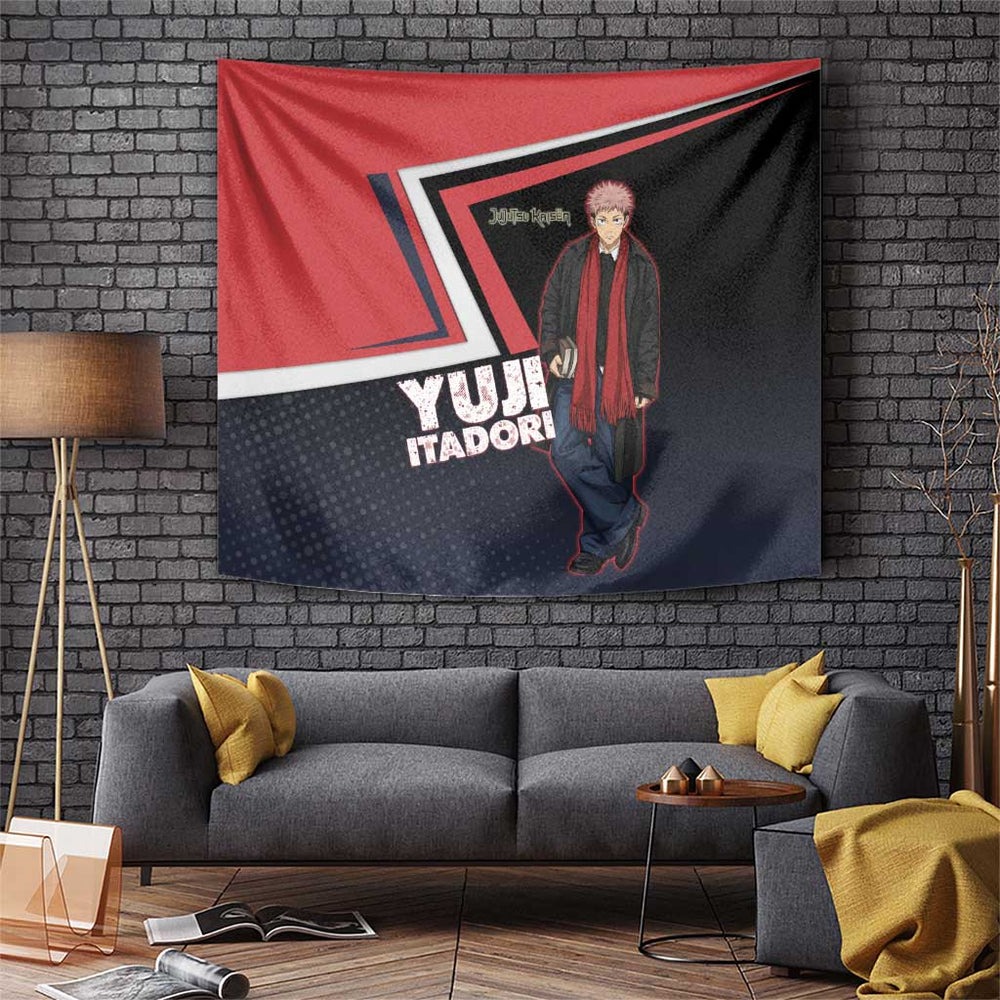 Yuji Itadori Tapestry Casual Anime Hero Style TS04 Yuji Itadori Tapestry Casual Anime Hero Style TS04