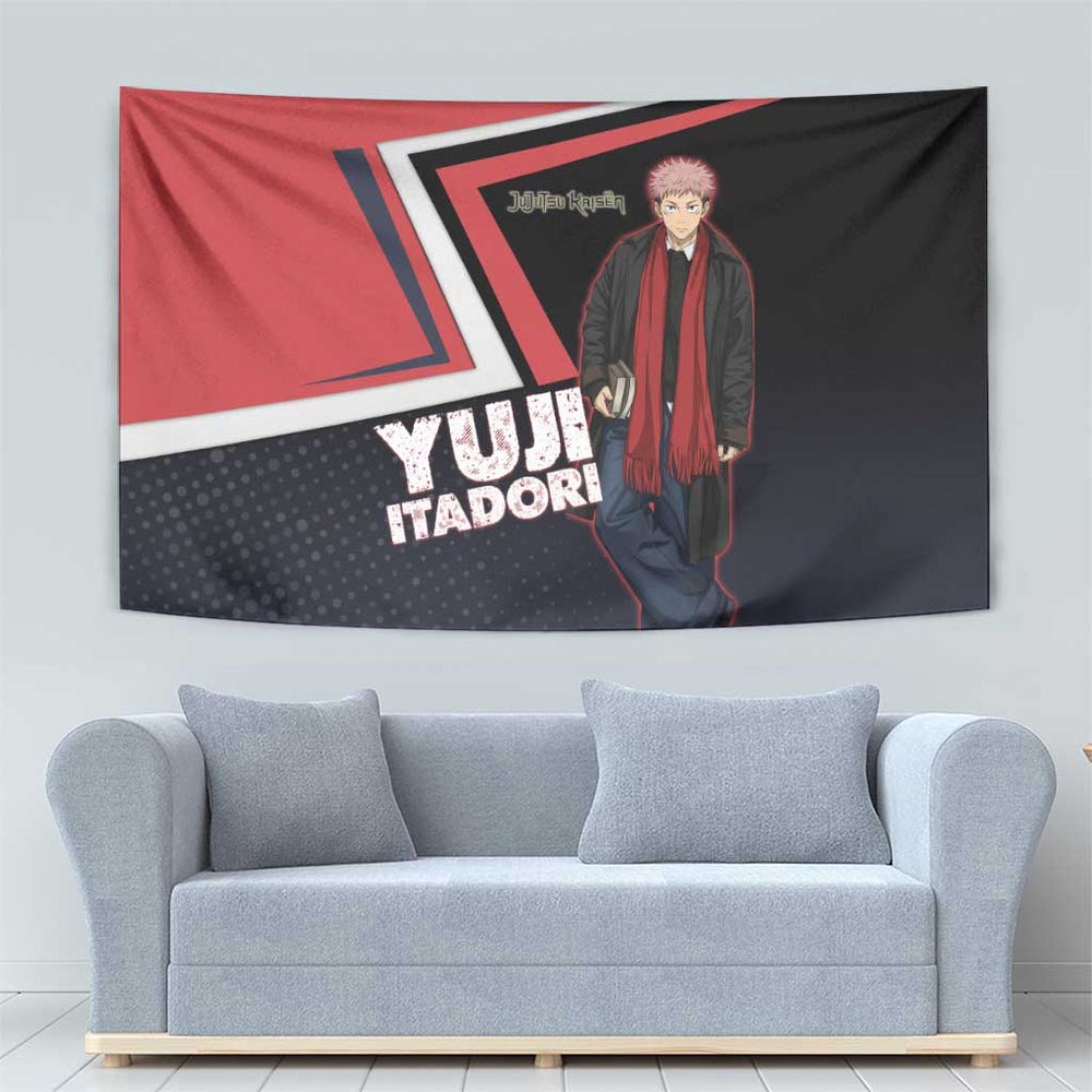 Yuji Itadori Tapestry Casual Anime Hero Style TS04 Yuji Itadori Tapestry Casual Anime Hero Style TS04