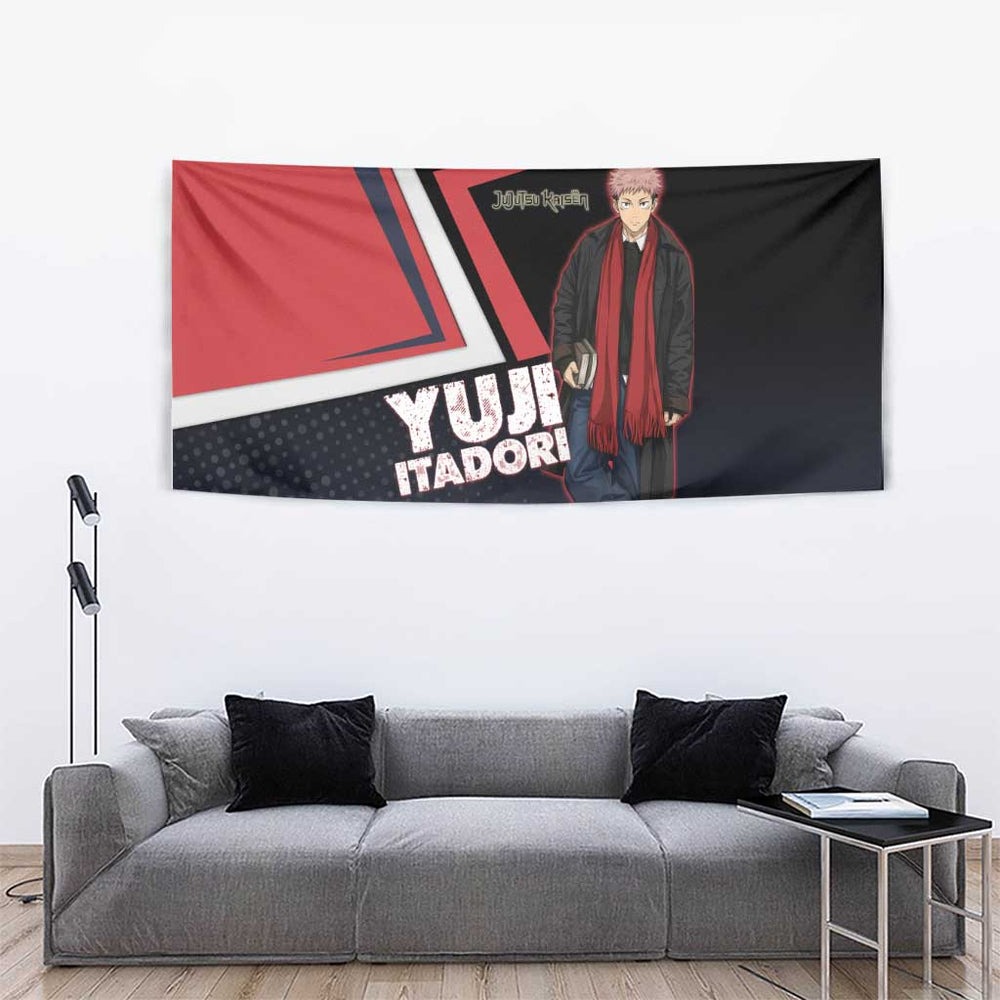Yuji Itadori Tapestry Casual Anime Hero Style TS04 Yuji Itadori Tapestry Casual Anime Hero Style TS04