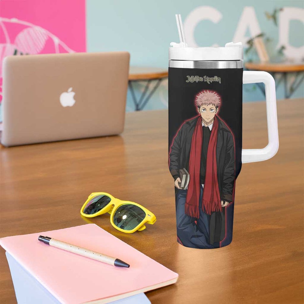 Yuji Itadori Tumbler With Handle Casual Anime Hero Style TS04