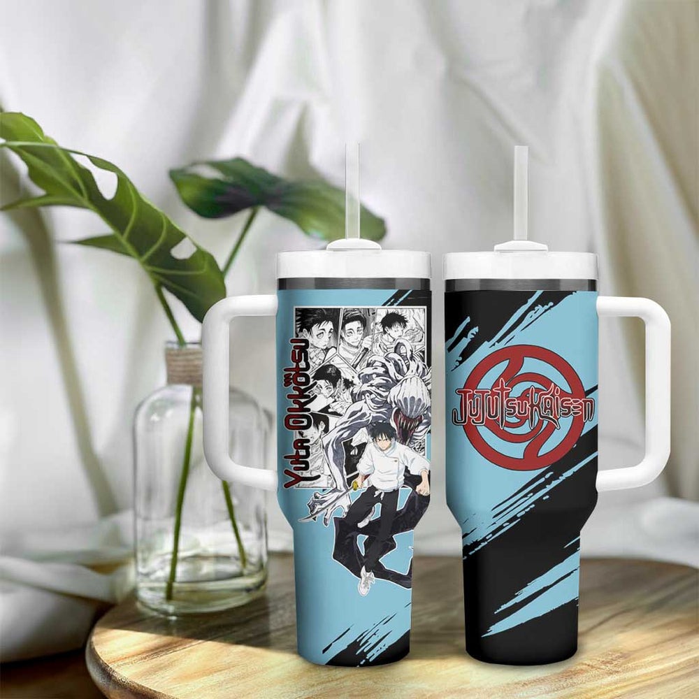 Yuta Okkotsu - Jujusu Kaisen Tumbler With Handle Anime Mix Manga Style TS04 Yuta Okkotsu - Jujusu Kaisen Tumbler With Handle Anime Mix Manga Style TS04