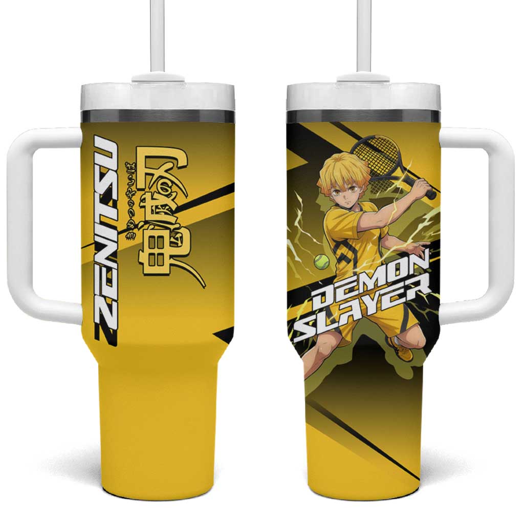 Zenitsu Agatsuma Thunder Smash Tumbler With Handle Sporty Anime Mashup Style TS04