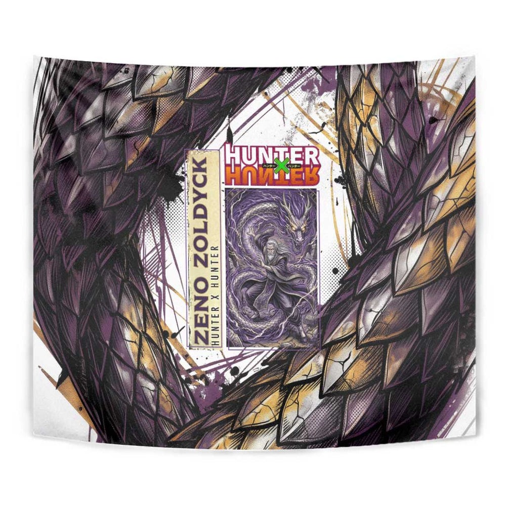 Zeno Zoldyck Theme White and Purple Dragon Aura Design Tumbler With Handle with Dark Energy Card Artwork TS04