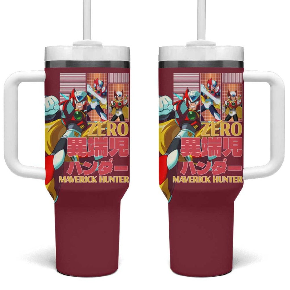 Zero Mega Man Tumbler With Handle Anime Style TS04 Zero Mega Man Tumbler With Handle Anime Style TS04