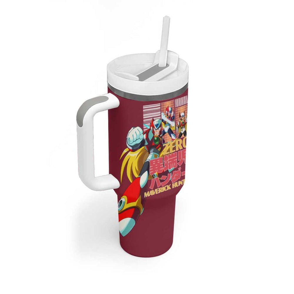 Zero Mega Man Tumbler With Handle Anime Style TS04 Zero Mega Man Tumbler With Handle Anime Style TS04