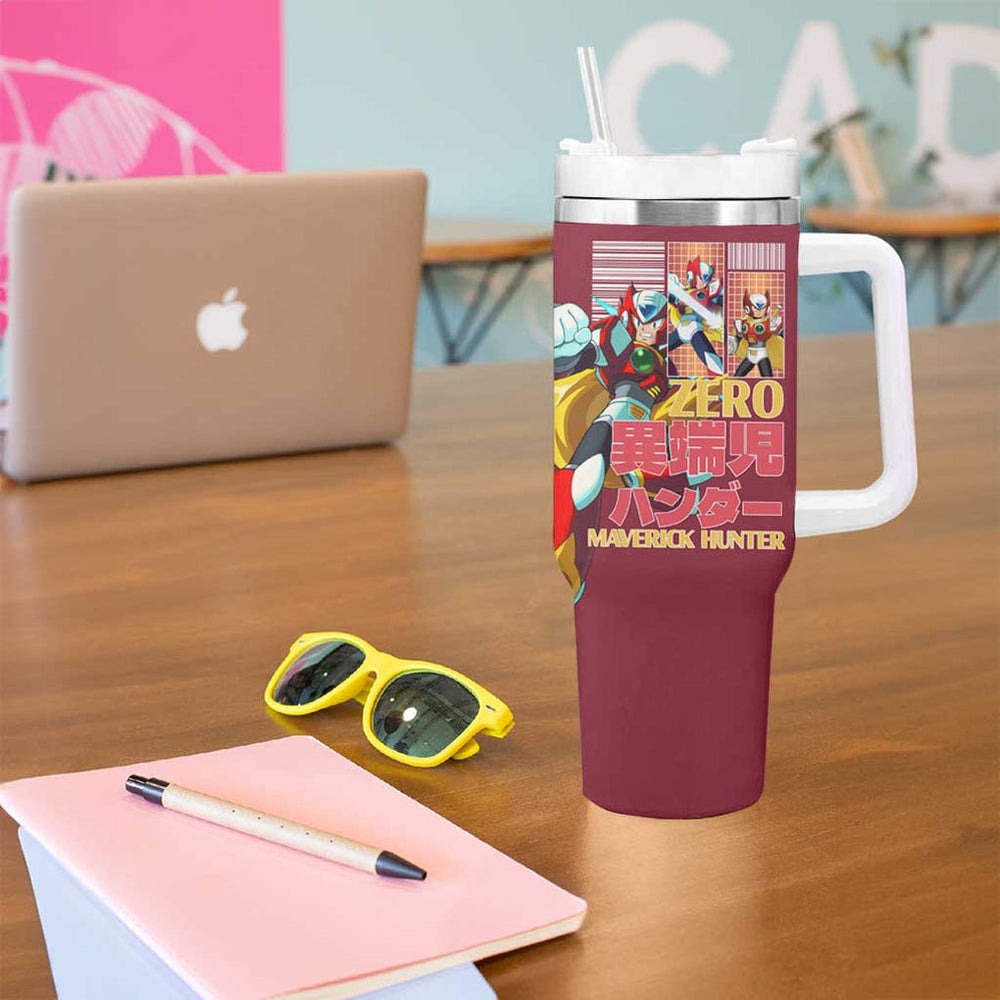 Zero Mega Man Tumbler With Handle Anime Style TS04 Zero Mega Man Tumbler With Handle Anime Style TS04