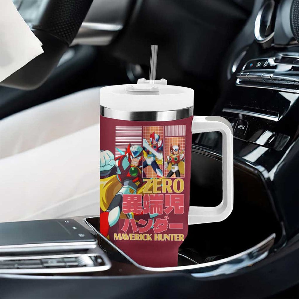 Zero Mega Man Tumbler With Handle Anime Style TS04 Zero Mega Man Tumbler With Handle Anime Style TS04