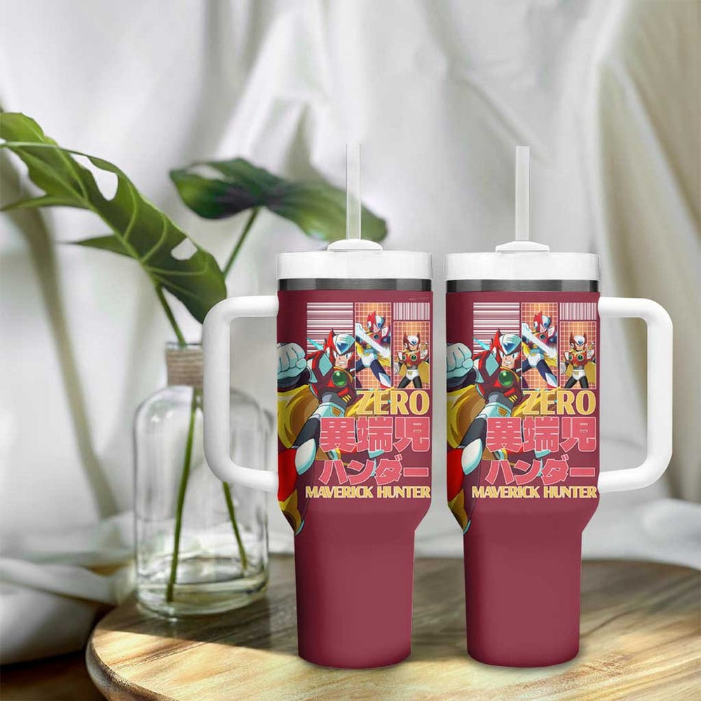 Zero Mega Man Tumbler With Handle Anime Style TS04 Zero Mega Man Tumbler With Handle Anime Style TS04