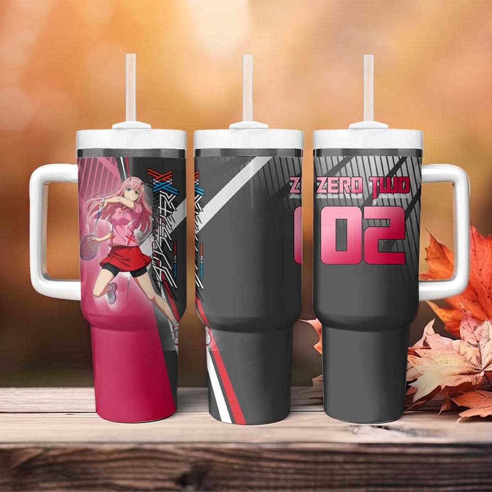 Zero Two Tumbler With Handle Retro Baseball Anime Style TS04