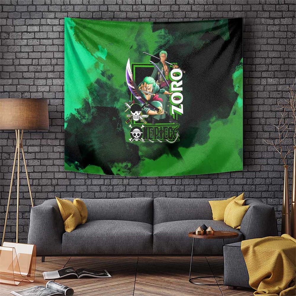 Zoro One Piece Green Theme Tumbler With Handle with Manga Collage and Dual Portrait Swordmaster Design TS04 Zoro One Piece Green Theme Tumbler With Handle with Manga Collage and Dual Portrait Swordmaster Design TS04